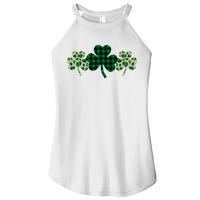 St Patricks Day Shamrock Pattern Women's Perfect Tri Rocker Tank