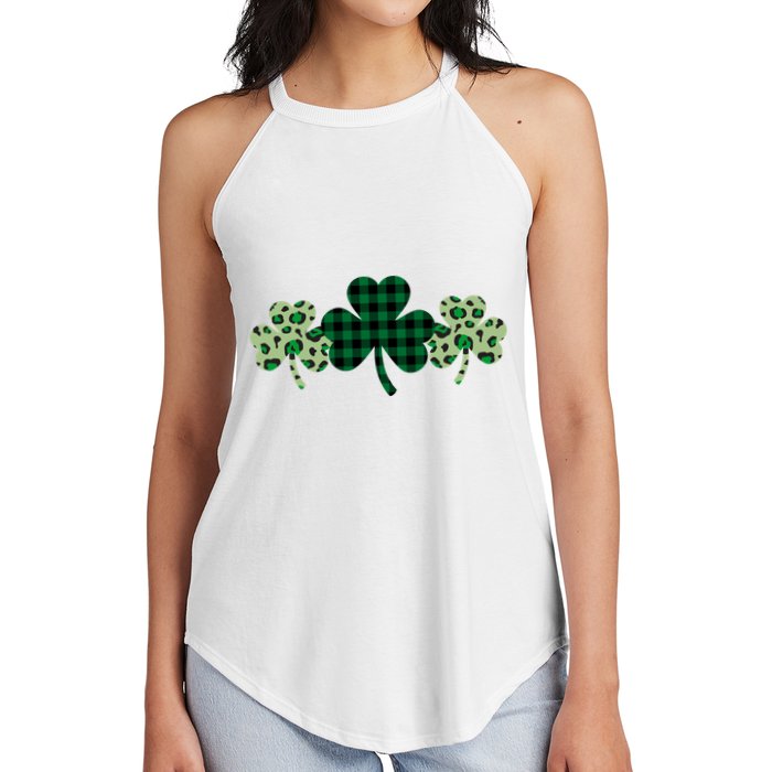 St Patricks Day Shamrock Pattern Women's Perfect Tri Rocker Tank