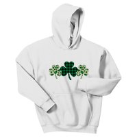 St Patricks Day Shamrock Pattern Kids Hoodie