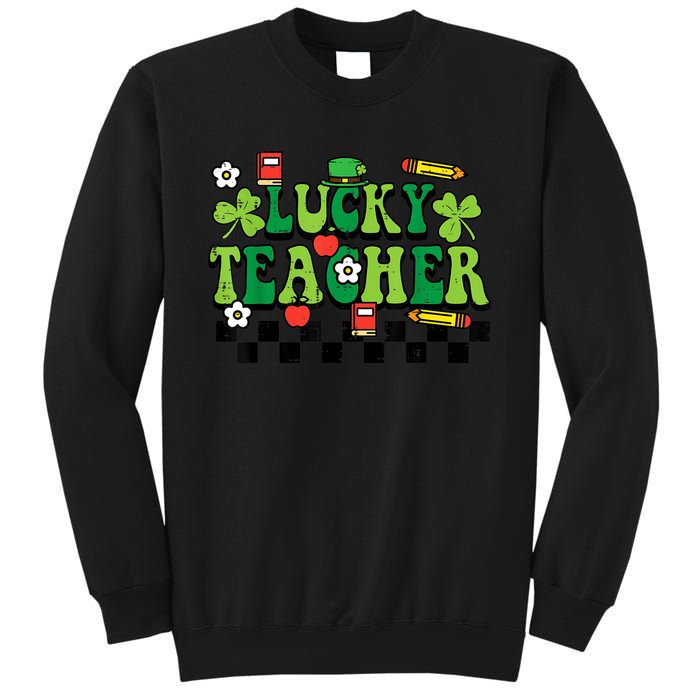 St Patricks Day Lucky Teacher Saint Paddys Groovy Wo Sweatshirt