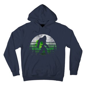 St Patricks Day Bigfoot Irish Shamrock Sasquatch Clover Leaf Hoodie