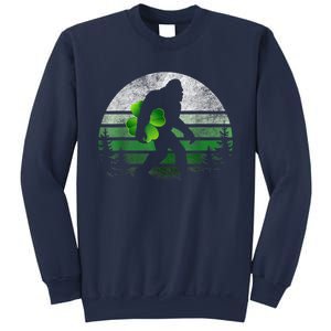 St Patricks Day Bigfoot Irish Shamrock Sasquatch Clover Leaf Sweatshirt