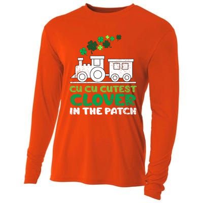 St Patricks Day Cutest Clover In The Patch Funny Gift Cooling Performance Long Sleeve Crew