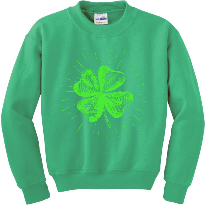 Saint Patricks Day Women Men Green Clover Shamrock Kids Sweatshirt