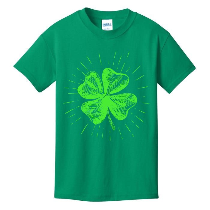 Saint Patricks Day Women Men Green Clover Shamrock Kids T-Shirt