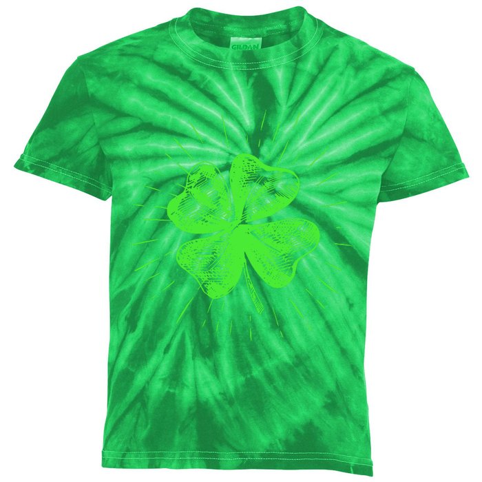 Saint Patricks Day Women Men Green Clover Shamrock Kids Tie-Dye T-Shirt