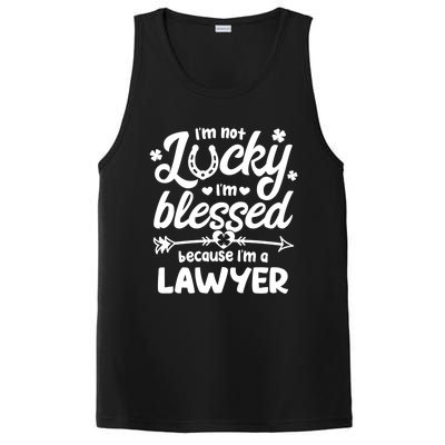 St Patricks Day Not Lucky I'm Blessed Lawyer Christian Gift PosiCharge Competitor Tank