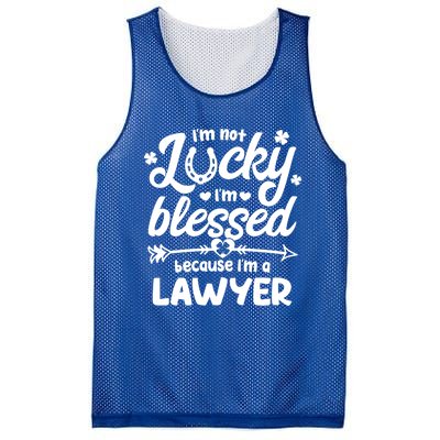 St Patricks Day Not Lucky I'm Blessed Lawyer Christian Gift Mesh Reversible Basketball Jersey Tank