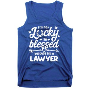 St Patricks Day Not Lucky I'm Blessed Lawyer Christian Gift Tank Top