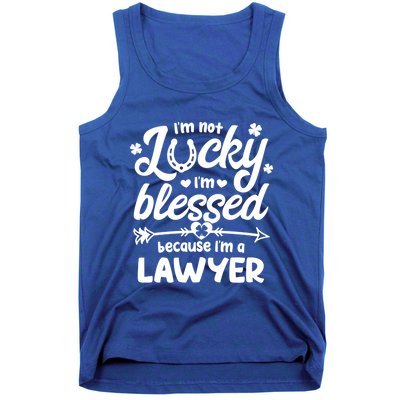 St Patricks Day Not Lucky I'm Blessed Lawyer Christian Gift Tank Top