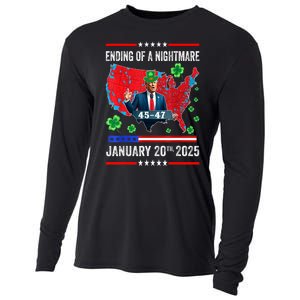 St Patrick Day Funny Trump Ending Of A Nightmare January 20th 2025 Gift Cooling Performance Long Sleeve Crew