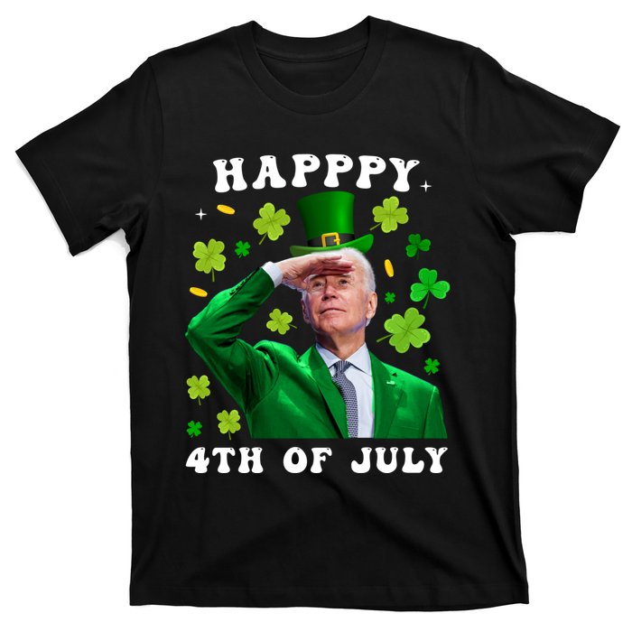 St. Patrick's Day Funny Joe Biden Happy 4th Of July Patricks T-Shirt