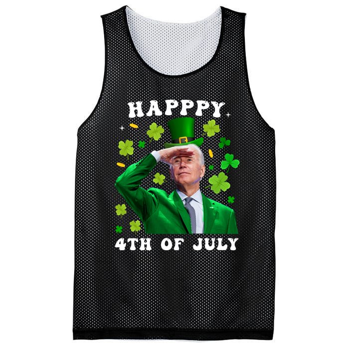 St. Patrick's Day Funny Joe Biden Happy 4th Of July Patricks Mesh Reversible Basketball Jersey Tank