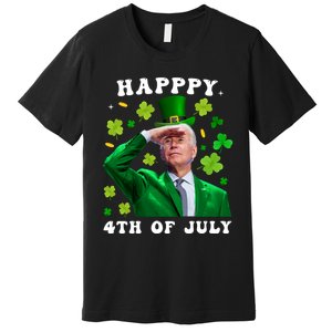 St. Patrick's Day Funny Joe Biden Happy 4th Of July Patricks Premium T-Shirt