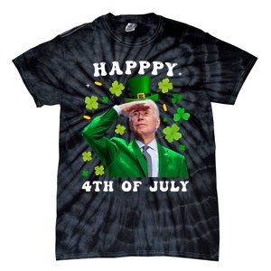 St. Patrick's Day Funny Joe Biden Happy 4th Of July Patricks Tie-Dye T-Shirt