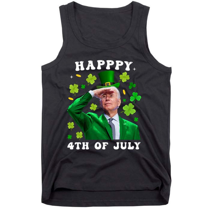 St. Patrick's Day Funny Joe Biden Happy 4th Of July Patricks Tank Top