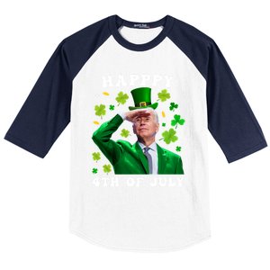 St. Patrick's Day Funny Joe Biden Happy 4th Of July Patricks Baseball Sleeve Shirt