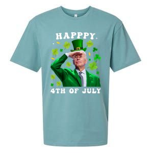 St. Patrick's Day Funny Joe Biden Happy 4th Of July Patricks Sueded Cloud Jersey T-Shirt