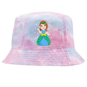 Saint Patrick's Day Holiday Cute Graphic Irish Princess Gift Tie-Dyed Bucket Hat