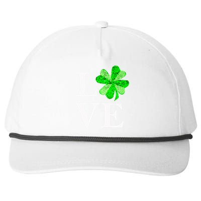 St Patrick's Day Love Gift Lucky Shamrock Gift Snapback Five-Panel Rope Hat