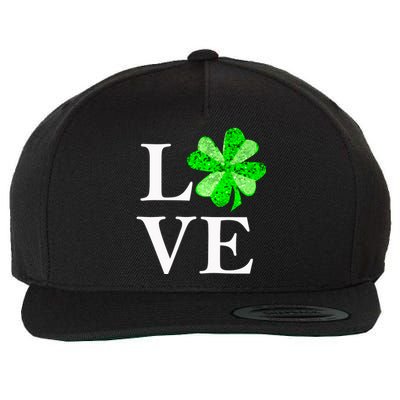 St Patrick's Day Love Gift Lucky Shamrock Gift Wool Snapback Cap