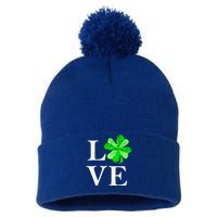 St Patrick's Day Love Gift Lucky Shamrock Gift Pom Pom 12in Knit Beanie