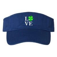 St Patrick's Day Love Gift Lucky Shamrock Gift Valucap Bio-Washed Visor