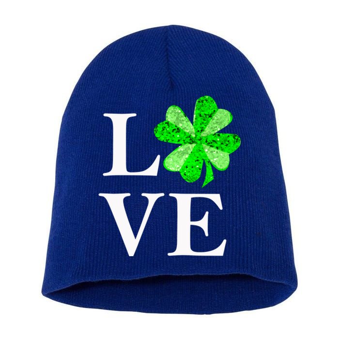 St Patrick's Day Love Gift Lucky Shamrock Gift Short Acrylic Beanie