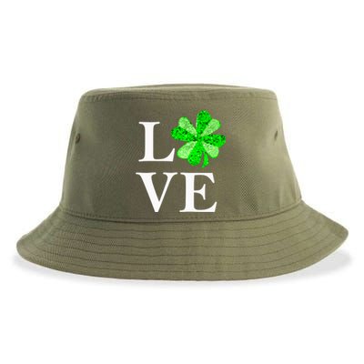 St Patrick's Day Love Gift Lucky Shamrock Gift Sustainable Bucket Hat