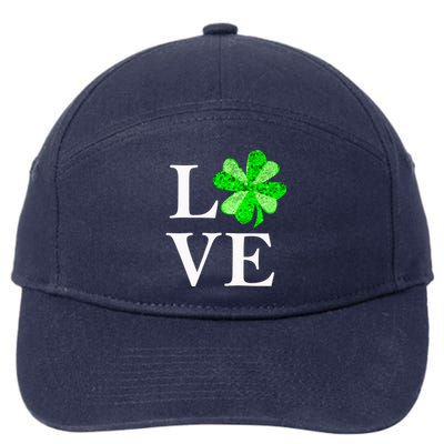 St Patrick's Day Love Gift Lucky Shamrock Gift 7-Panel Snapback Hat