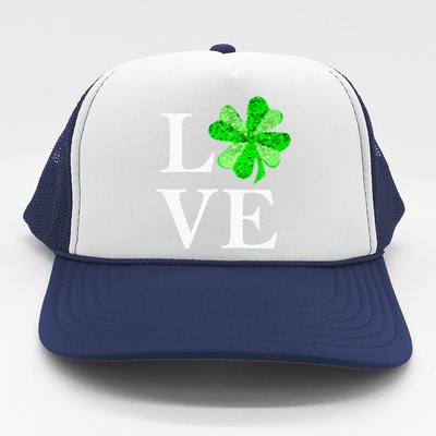 St Patrick's Day Love Gift Lucky Shamrock Gift Trucker Hat