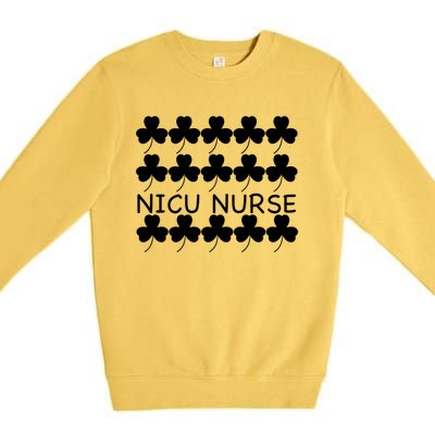 St Patricks Day Nicu Nurse Gift Premium Crewneck Sweatshirt