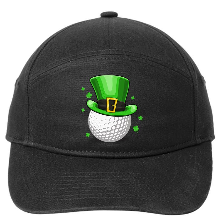 St Patricks Day Leprechaun Hat Shamrock Irish Golf 7-Panel Snapback Hat