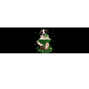 St Patrick's Day Leprechaun Saint Bernard Dog Shamrock Irish Bumper Sticker