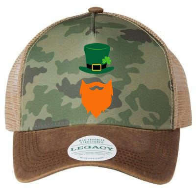 St Patrick's Day Beard Guy Funny Legacy Tie Dye Trucker Hat