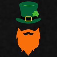 St Patrick's Day Beard Guy Funny Ladies PosiCharge Tri-Blend Wicking Tank