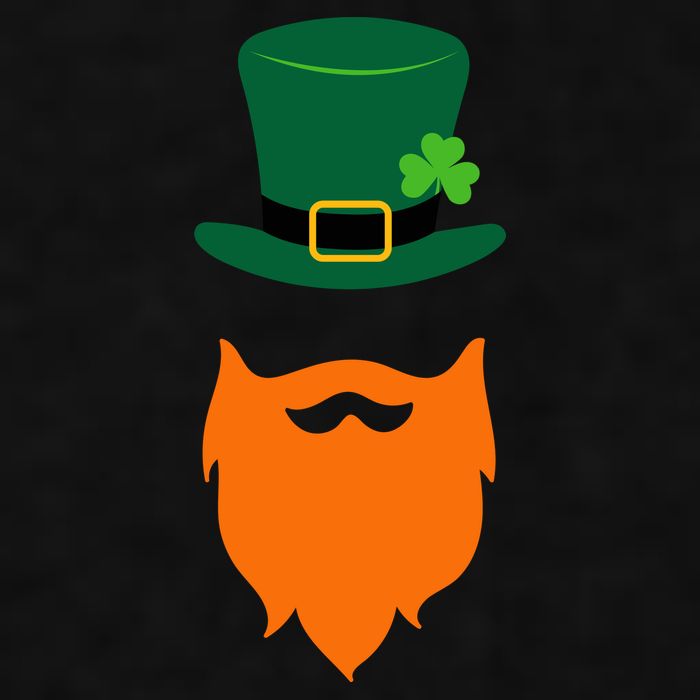 St Patrick's Day Beard Guy Funny Ladies PosiCharge Tri-Blend Wicking Tank