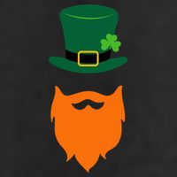 St Patrick's Day Beard Guy Funny 7 Panel Mesh Trucker Snapback Hat