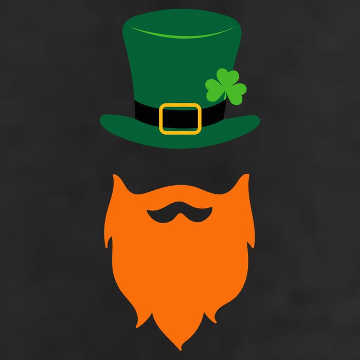 St Patrick's Day Beard Guy Funny 7 Panel Mesh Trucker Snapback Hat