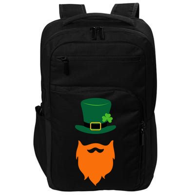 St Patrick's Day Beard Guy Funny Impact Tech Backpack