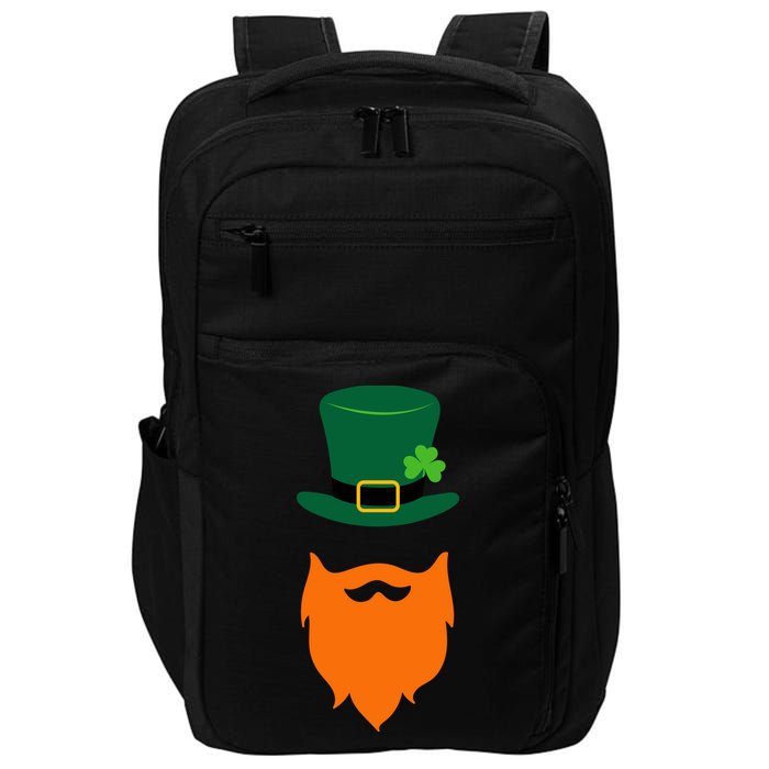 St Patrick's Day Beard Guy Funny Impact Tech Backpack