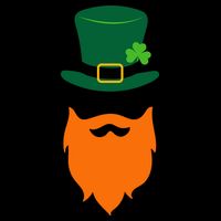St Patrick's Day Beard Guy Funny 7-Panel Snapback Hat