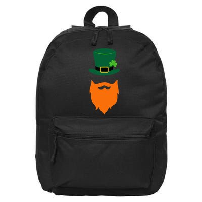 St Patrick's Day Beard Guy Funny 16 in Basic Backpack