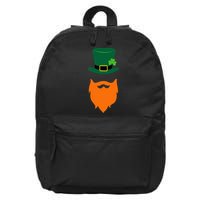 St Patrick's Day Beard Guy Funny 16 in Basic Backpack