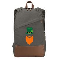 St Patrick's Day Beard Guy Funny Cotton Canvas Backpack