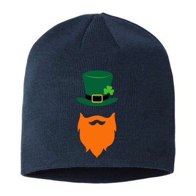 St Patrick's Day Beard Guy Funny Sustainable Beanie