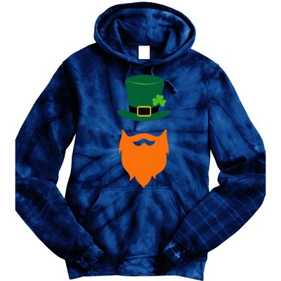 St Patrick's Day Beard Guy Funny Tie Dye Hoodie