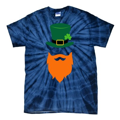 St Patrick's Day Beard Guy Funny Tie-Dye T-Shirt