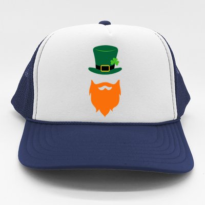 St Patrick's Day Beard Guy Funny Trucker Hat