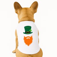 St Patrick's Day Beard Guy Funny Doggie Tank